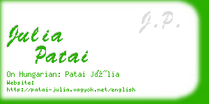 julia patai business card